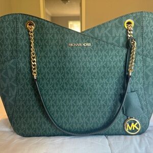 Michael Kors Green Jet Set Shoulder Bag